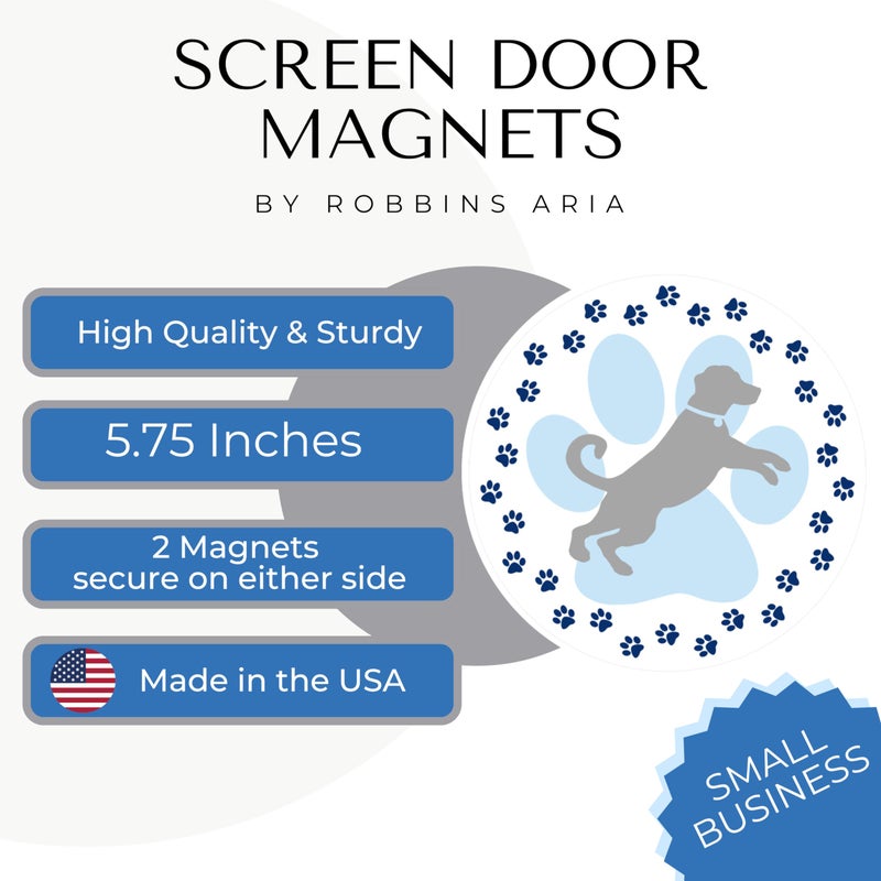 Robbins Aria Screen Door Magnets Double Sided â€“ Keep People, Kids, and Dogs from Running into The Screen Door - Robbins Aria Dog Paw - Image 4